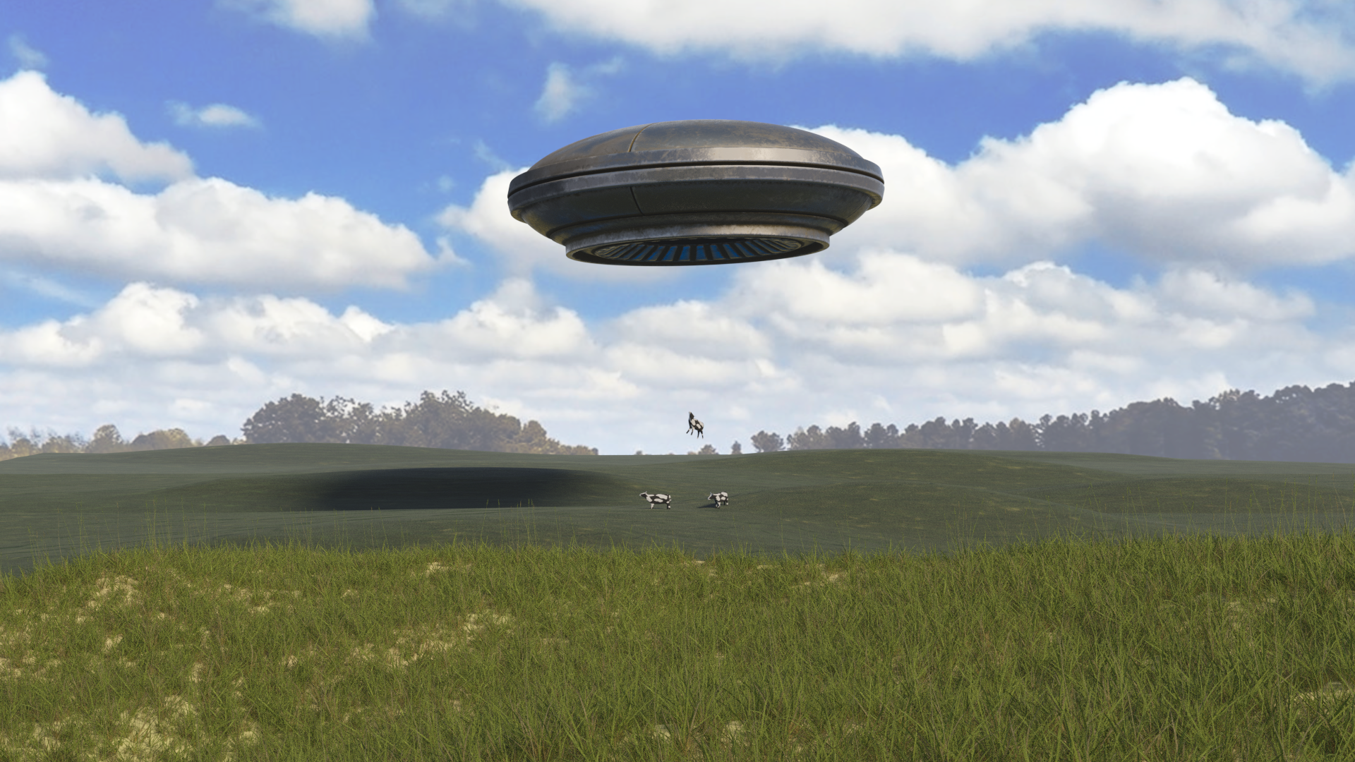 ufo and cows